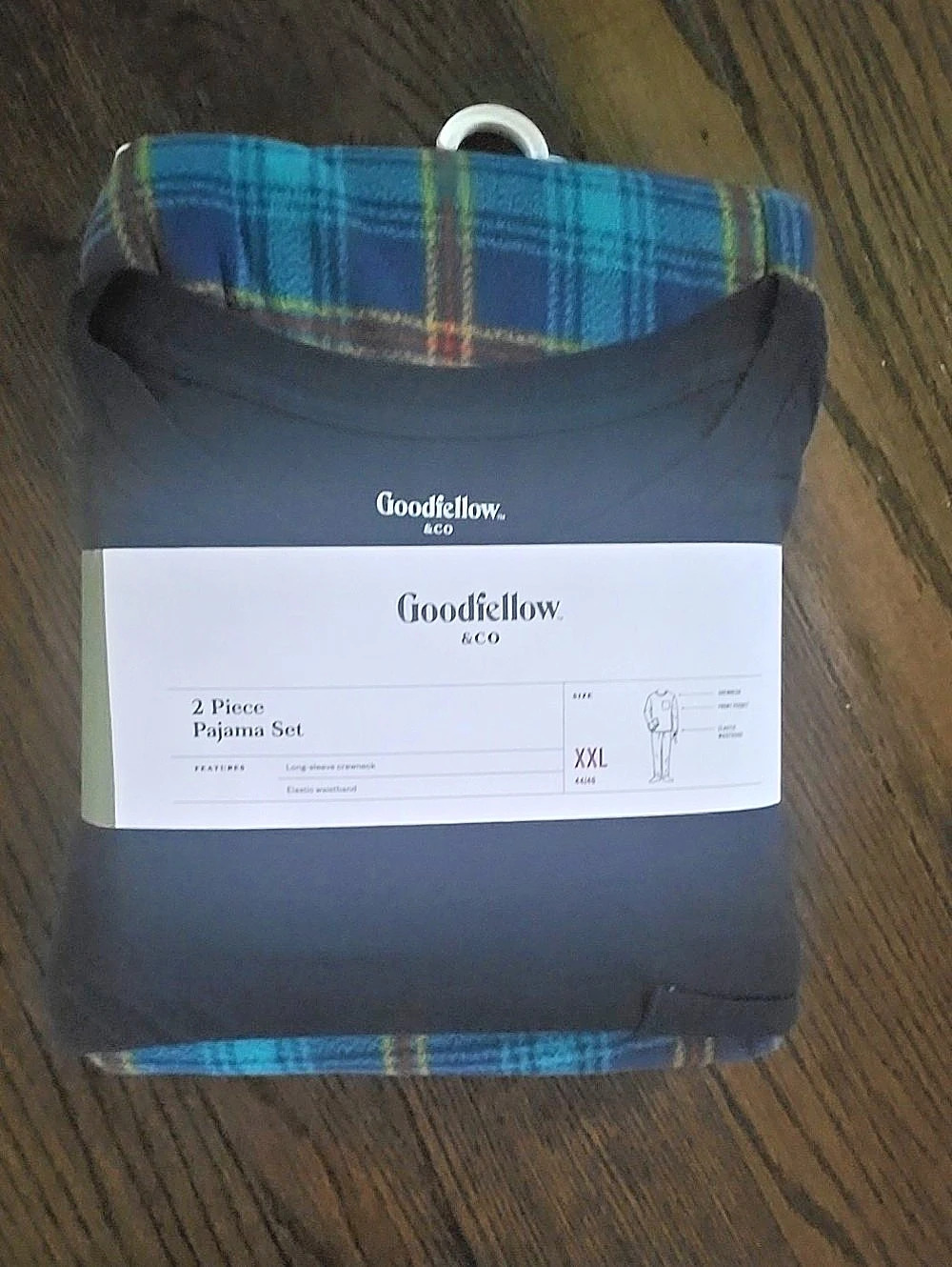 Goodfellow & Co 2 Piece Pajama Set Plaid Pajama Set in Blue XXL NWT